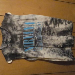 Nirvana nevermind 30th anniversary tie dye with the sleeves cut out of it